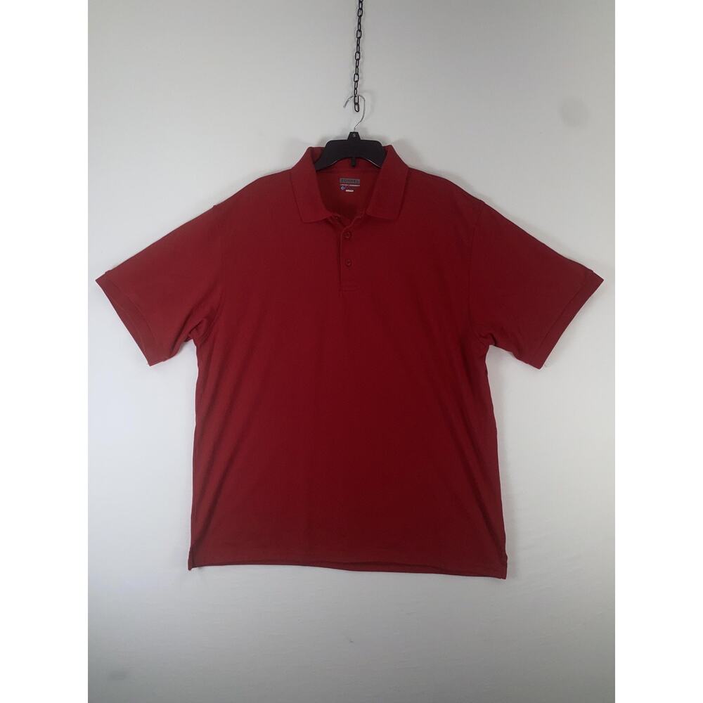Zorrel Polo Shirt Mens 3XL Red Cotton Poly Tagless Short Sleeve Golf Casual
